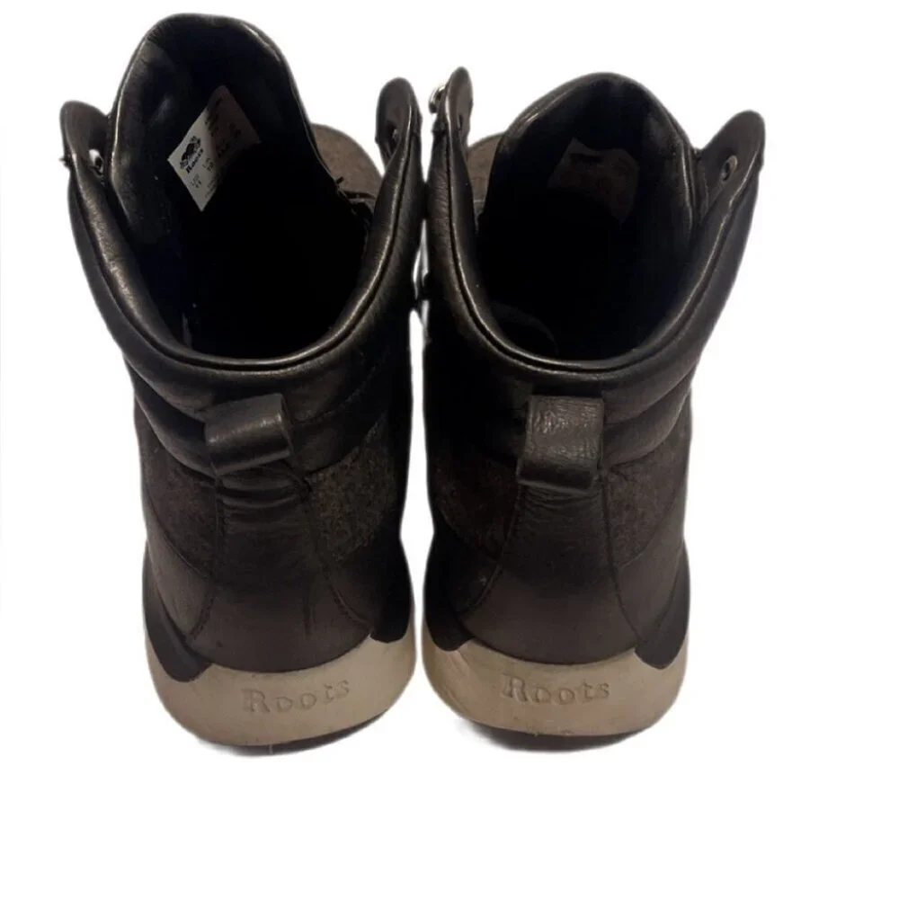 Vintage Roots Black Grey Athleisure Classic hiking Leather fabric Sneakers 11